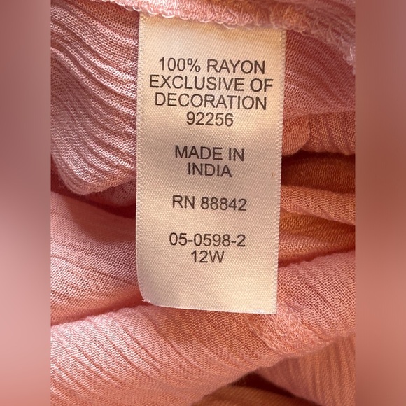 NWT Roaman’s Wrap Maxi Dress Lace Sleeves Size 12W Blush Pink - Picture 8 of 11